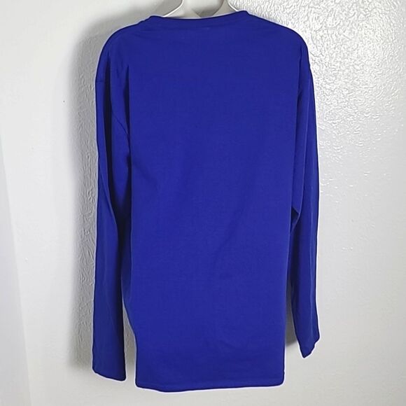 Port Company 'Happy & Retired!' Royal Blue Longsleeve T-Shirt, Size XL, NWOT - Picture 6 of 8